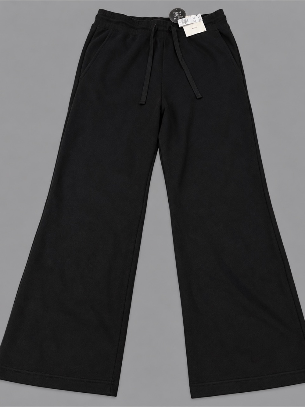Hollister Bootcut Sweatpants Black XL Wide Leg Fleece Drawstring NWT
